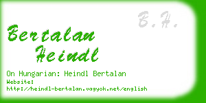 bertalan heindl business card